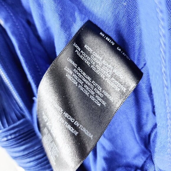 Anthropologie Maeve Sonata Pleated Jumpsuit Blue Tied Women's Size 6 Textured - Picture 6 of 16